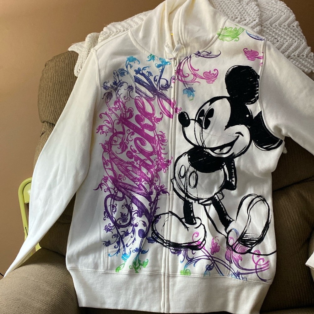 Disney Mickey Mouse zipped up hoodie large
